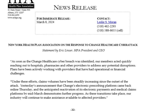 HPA Statement on Change Healthcare Cyberattack Response