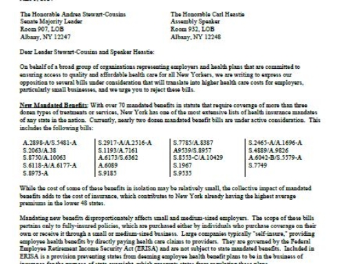 Employer Coalition Mandate Bills Letter