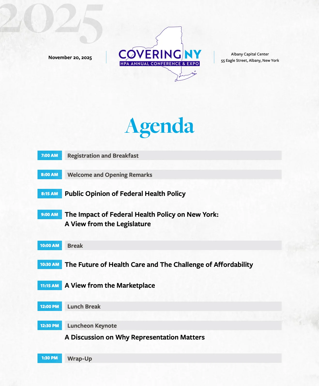 CoveringNY 2025 Conference Agenda